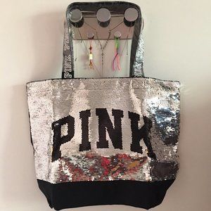 New! Victoria's Secret PINK Bling Flip Seqin Tote